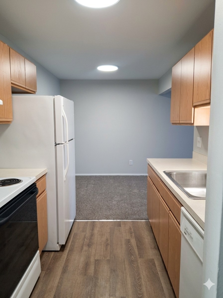 Floor plan for 2 beds, 1 bath, 825 sqft